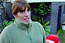 Odete Gonçalves ficou presa nos corpos das pessoas que caíram