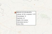 Sismo sentido esta segunda-feira em Lisboa e zona Centro	