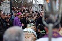 A despedida às vítimas do fogo em Tondela