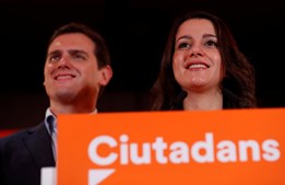 Albert Rivera e Inés Arrimadas, do partido Ciudadanos
