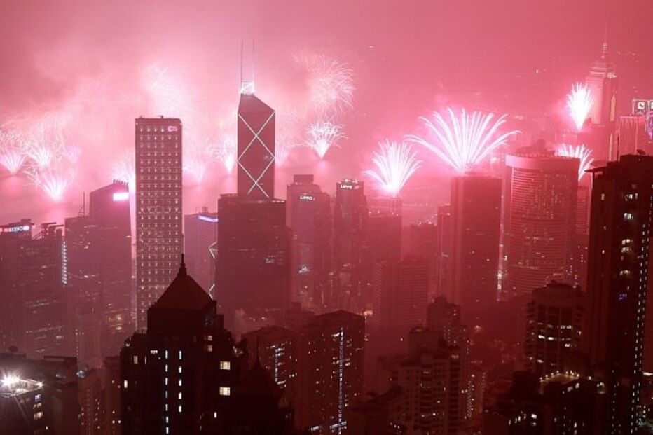 Festa de ano novo em Hong Kong