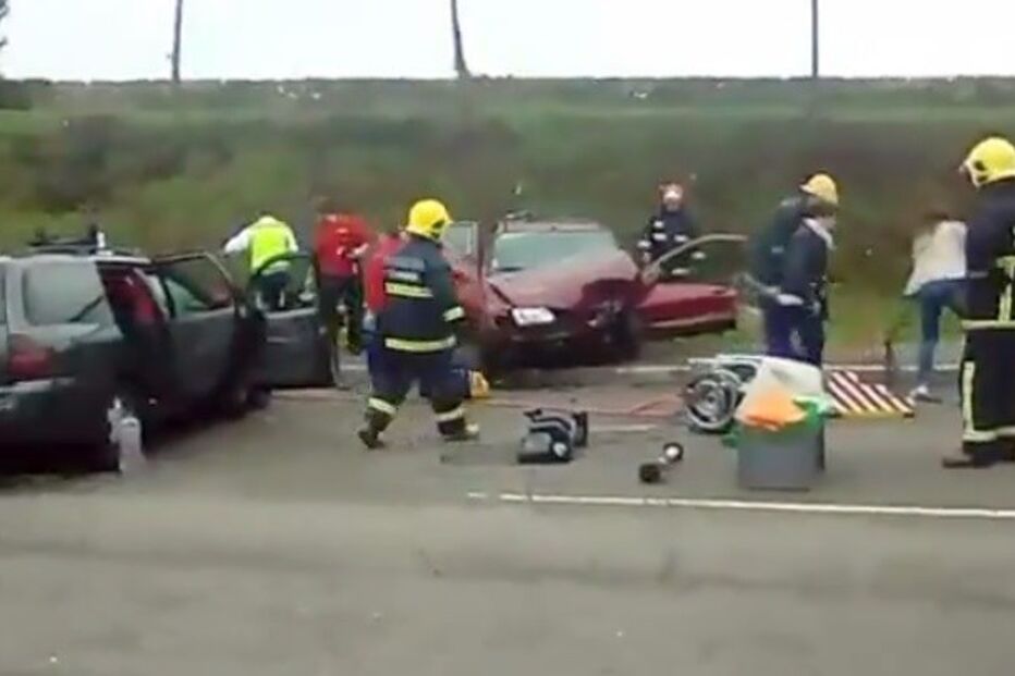 Acidente na Maia faz seis feridos