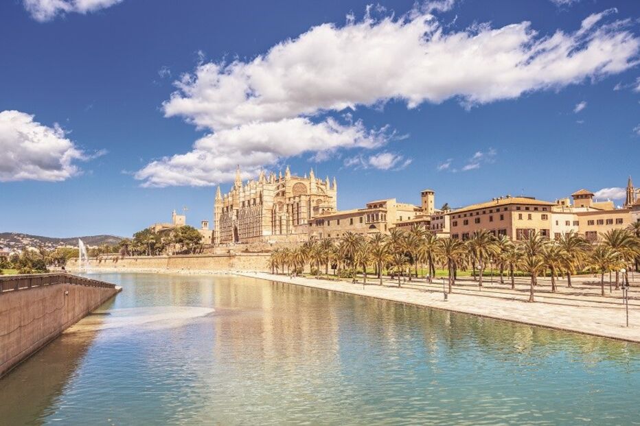 Maiorca, Espanha, ilha, inverno, Palma, praia paradisíaca, noite turística