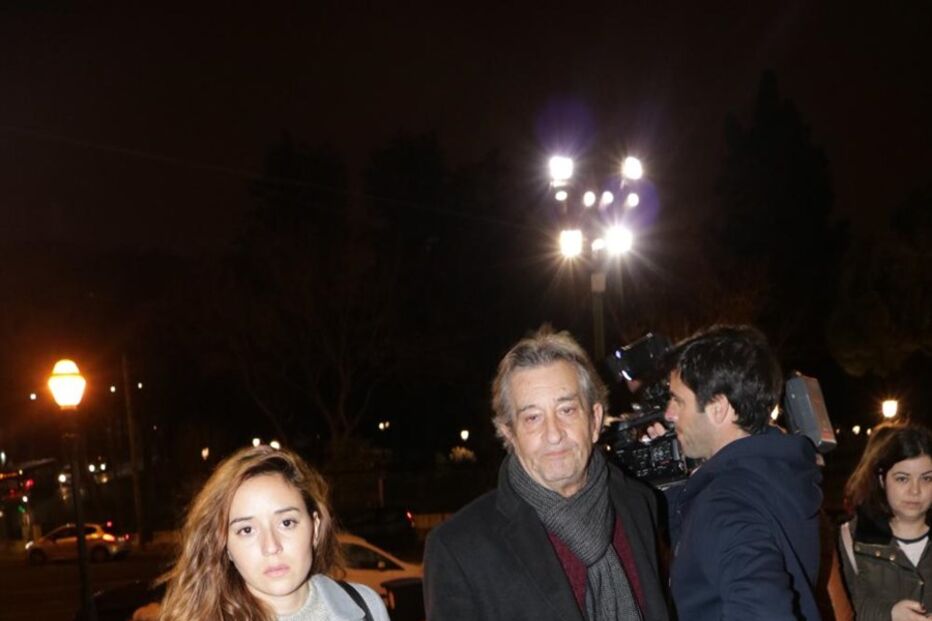 Rosa Bela Soares e Carlos Areia no velório de Guida Maria