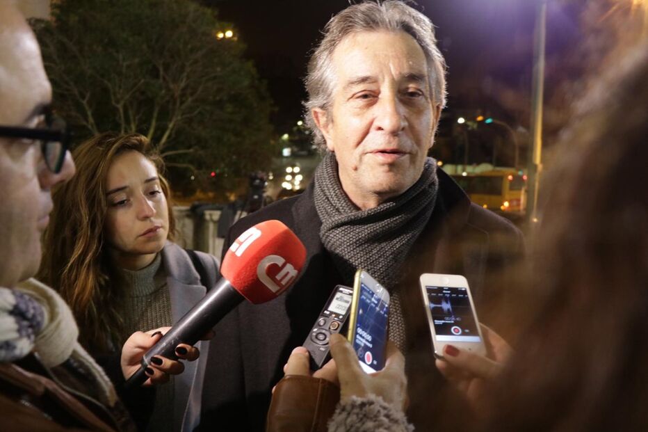 Carlos Areia falou aos jornalistas no velório de Guida Maria na Basílica da Estrela.