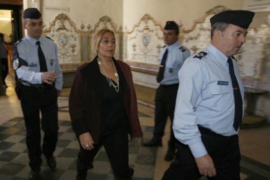 Maria das Dores durante o julgamento, em 2008