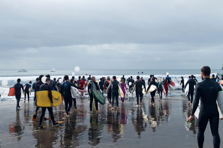 A despedida à surfista Tânia Oliveira