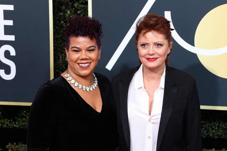 Susan Sarandon com a ativista Rosa Clemente