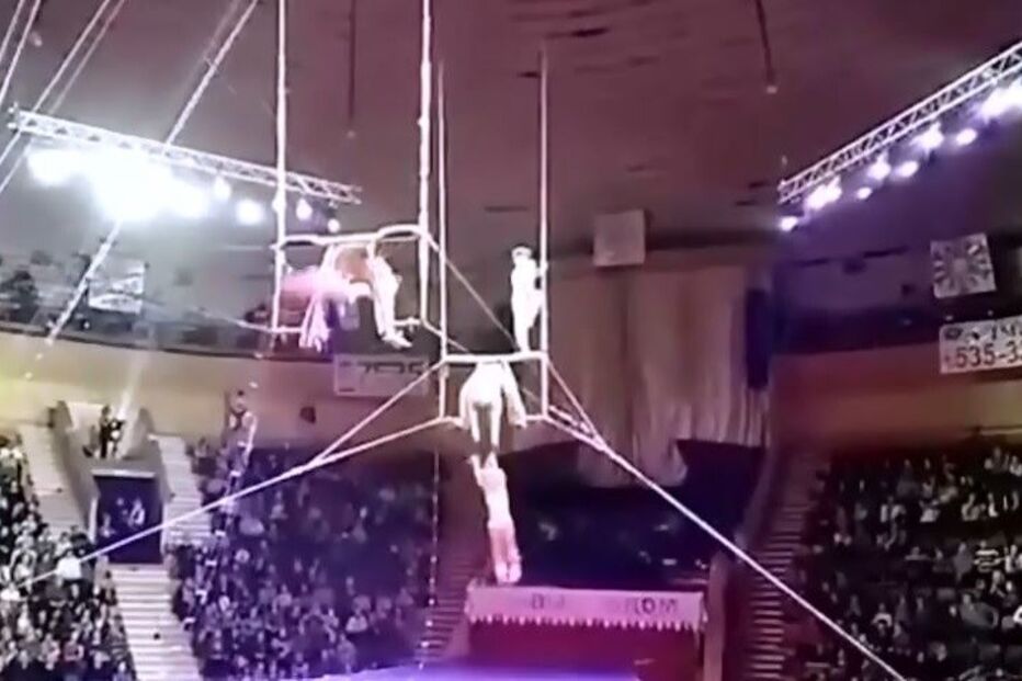 Trapezista caiu desamparada