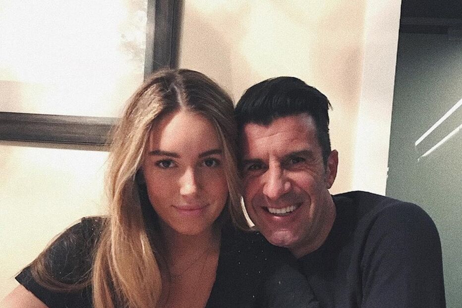 Luís Figo com a filha Daniela