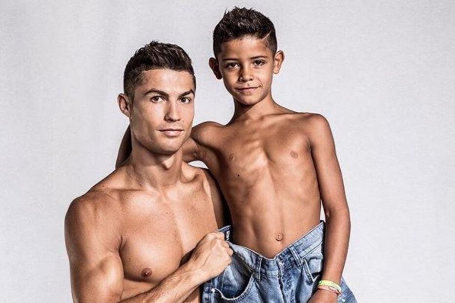 Cristiano Ronaldo com Cristianinho