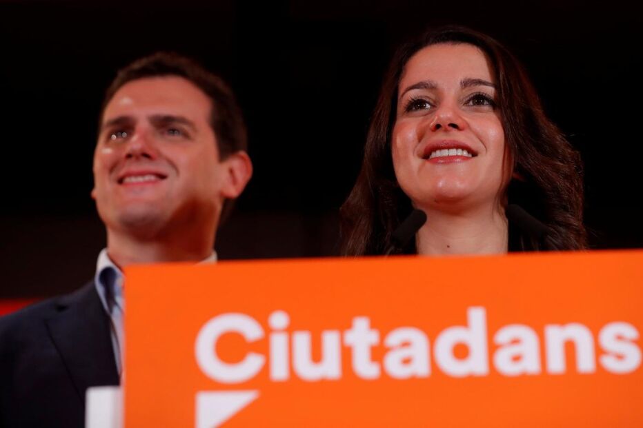 Albert Rivera e Inés Arrimadas, do partido Ciudadanos