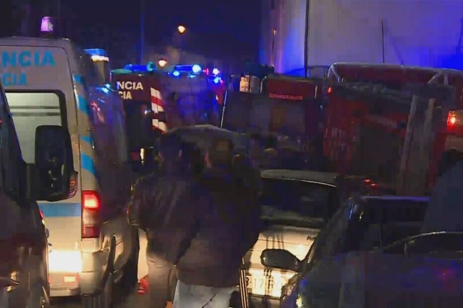 Explosão seguida de incêndio em Tondela