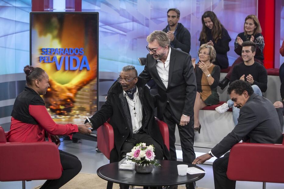 O momento do reencontro de Joaquim e Ângela, transmitido ontem na CMTV