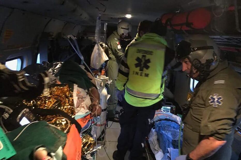 Força Aérea transporta feridos do incêndio em Tondela