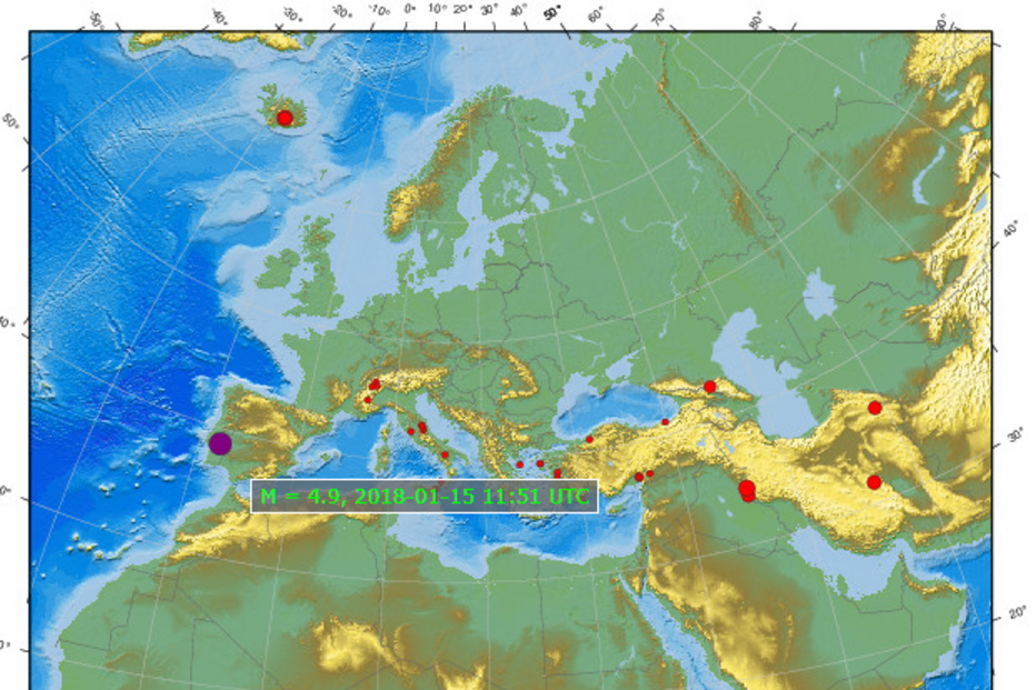 Sismo sentido esta segunda-feira em Lisboa e zona Centro	
