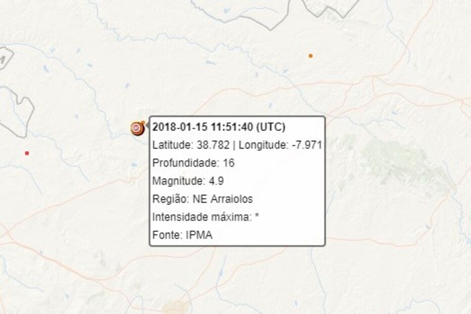 Sismo sentido esta segunda-feira em Lisboa e zona Centro	