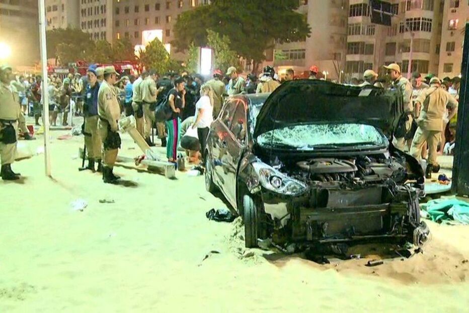 copacabana, brasil, acidente, carro, vitimas