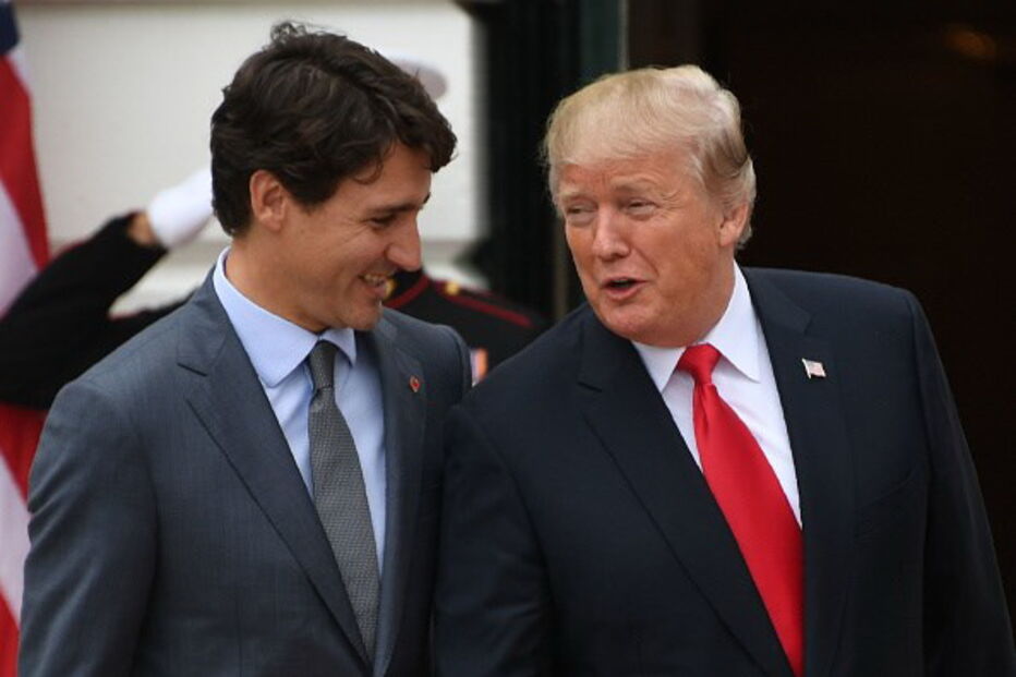 11 de outubro - Trump dá as boas vindas ao primeiro-ministro canadiano Justin Trudeau na Casa Branca