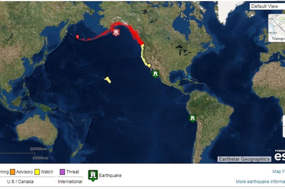 Alerta de Tsunami no Alasca