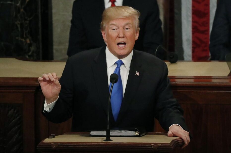 Donald Trump no seu primeiro Estado da União