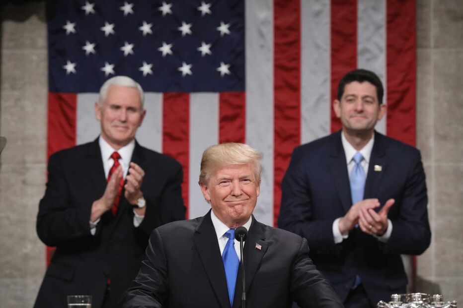 Donald Trump no seu primeiro Estado da União