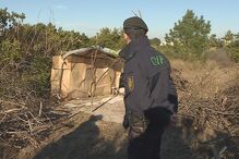 Refugiado do Mali construiu abrigo na Torreira