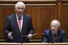 António Costa com o ministro Augusto Santos Silva