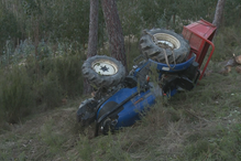 Acidente com trator em Pombal