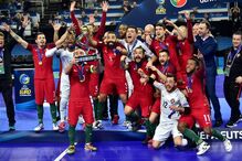 Seleção de Futsal festeja título europeu