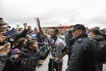 Chegada dos campeões europeus de futsal ao aeroporto de Lisboa