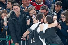 Chegada dos campeões europeus de futsal ao aeroporto de Lisboa