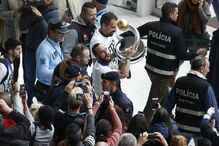 Chegada dos campeões europeus de futsal ao aeroporto de Lisboa