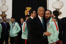 Campeões europeus de futsal recebidos por Marcelo Rebelo de Sousa