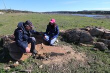 Gravuras de arte rupestre descobertas no Rio Guadiana, em Elvas