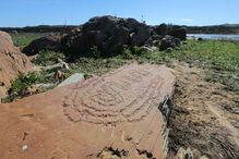 Gravuras de arte rupestre descobertas no Rio Guadiana, em Elvas