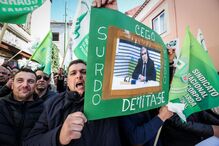 Guardas prisionais em protesto