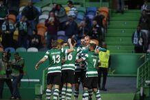 Bas Dost celebra golo inaugural do Sporting contra o Astana
