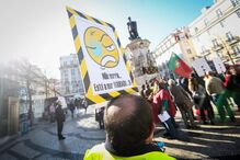 Manifestação de lesados do BES em Lisboa, em fevereiro de 2018