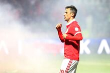 Jogadores do Benfica celebram vitória