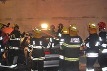 Simulacro no Túnel do Marão