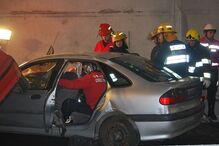 Simulacro no Túnel do Marão