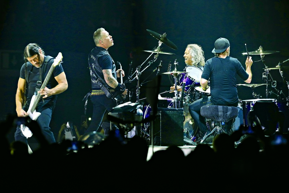Os Metallica tocaram alguns dos seus grandes êxitos 