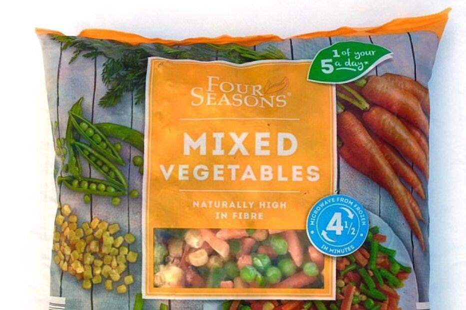 pacote de vegetais do supermercado Aldi