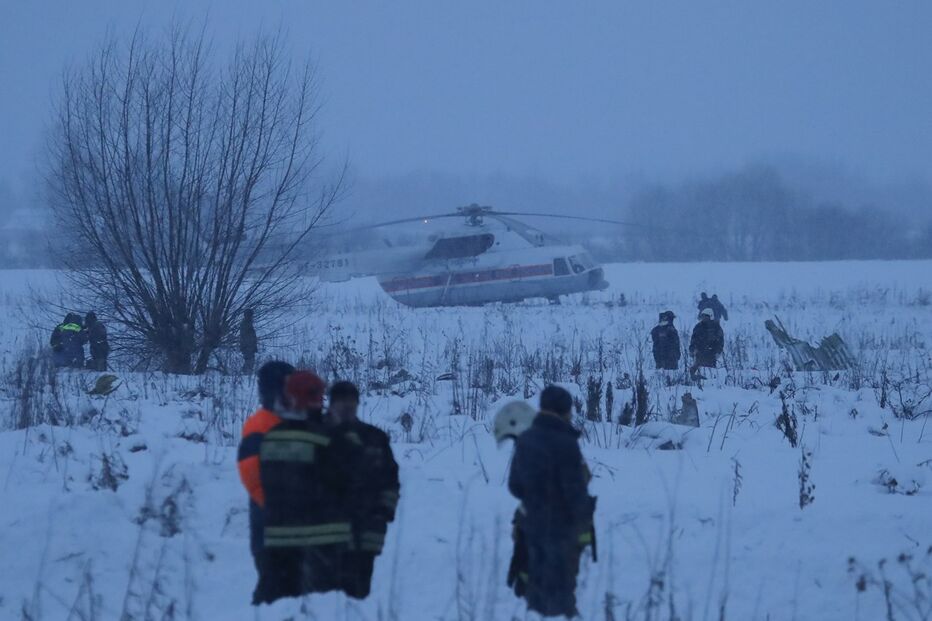 As primeiras imagens do avião despenhado na Rússia	
