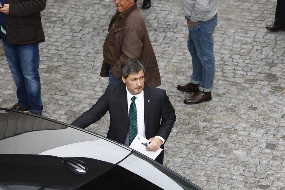 Bruno de Carvalho à chegada da Assembleia Geral do Sporting