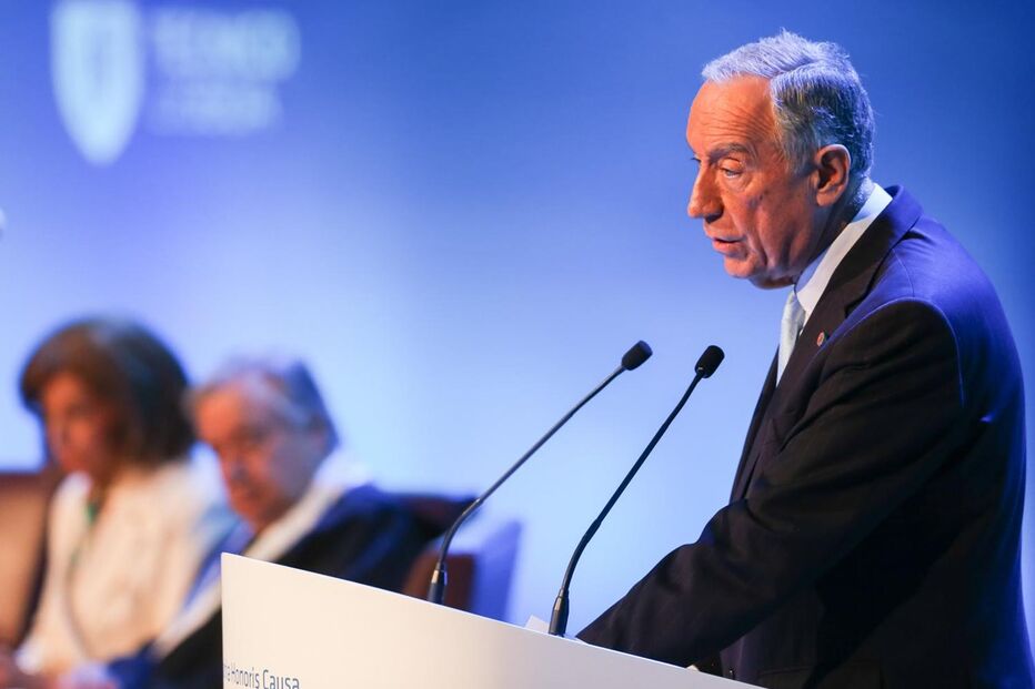 Marcelo Rebelo de Sousa com Leonor Beleza e António Guterres