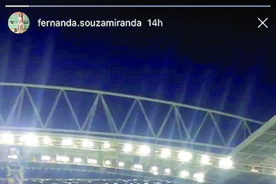 Imagem partilhada durante o jogo contra o Rio Ave 