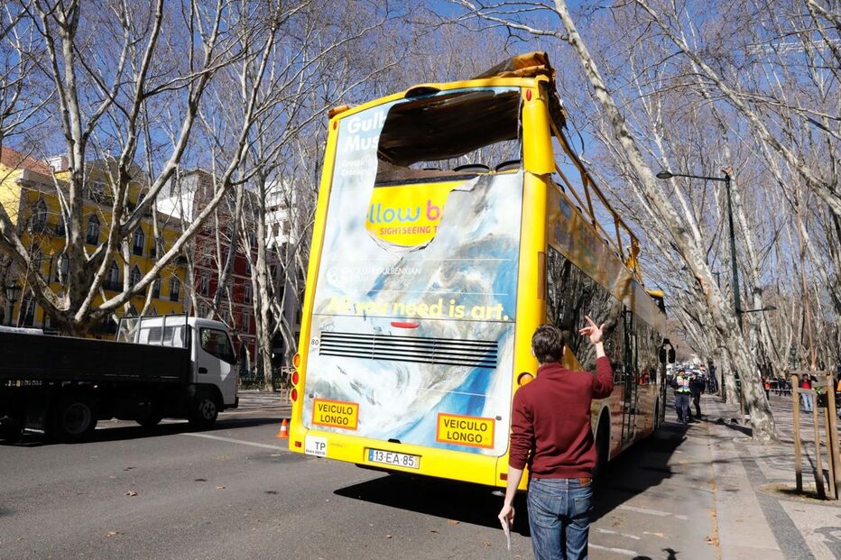  Autocarro com turistas choca com árvore da Avenida da Liberdade