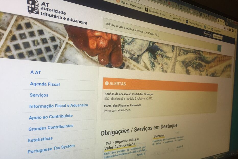 Site da Autoridade Tributária, Fisco, Internet